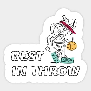 Best in Throw Lama Basketball Payer Sticker